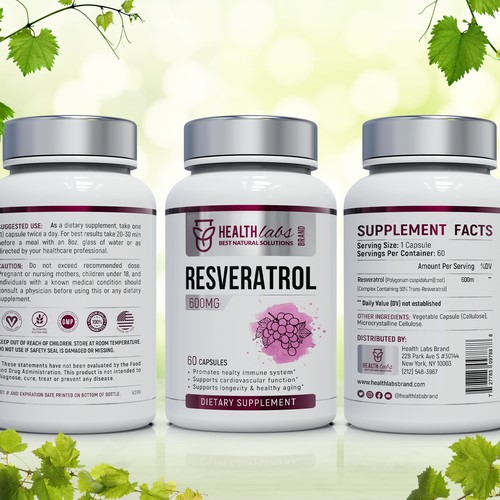 New Brand Health Supplement Brand Label Design Design by m.art.designs