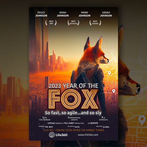 Life360 2023 Year of the Fox Poster Design by MeDesign✦