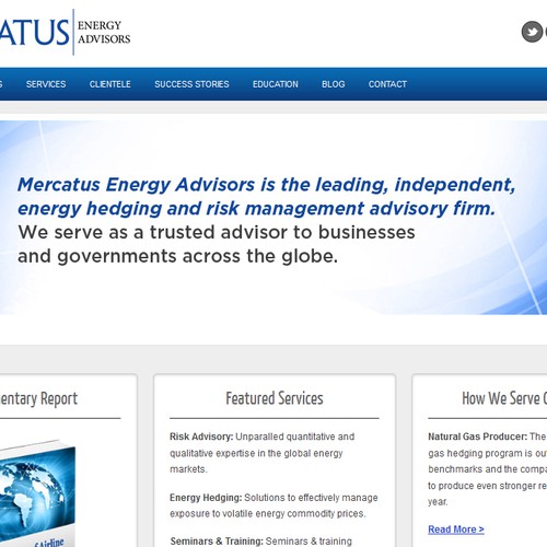 banner ad for Mercatus Energy Advisors  Ontwerp door Nicolet Media