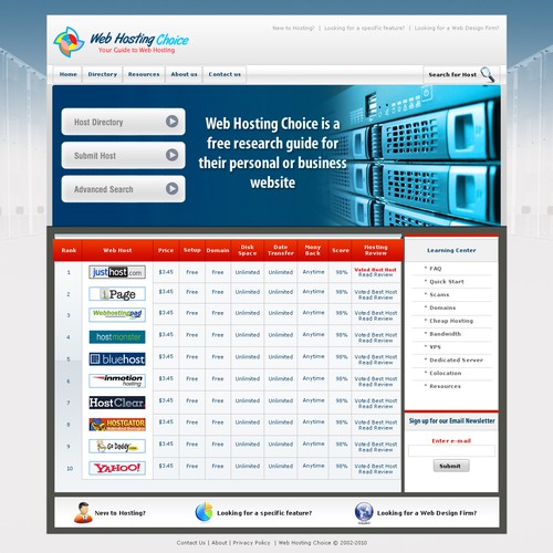 Redesign WebHostingChoice.com Design by iThoughts_babu