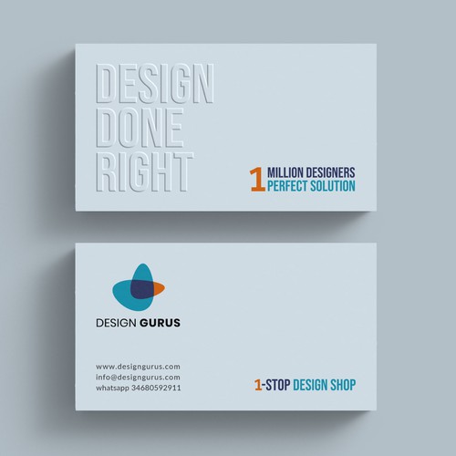 Business Card for DesignGurus.com Réalisé par IK_Designs