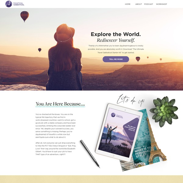 Fanatical Sabbatical Website Design