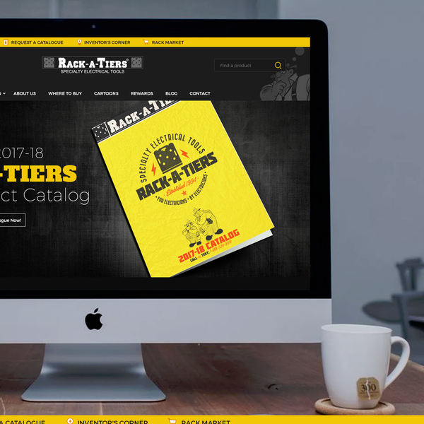 Dark e-commerce theme for electrical parts.