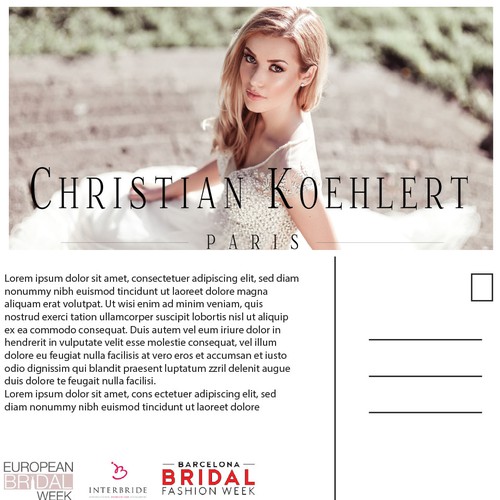 Flyer design for evening dress label needed to invite our customers to Exhibitions Design by CTC-Erin