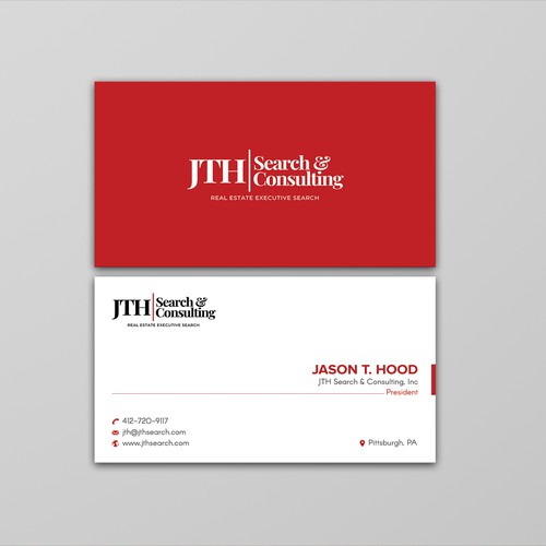 Business Card Design for Executive Search Firm Design by ™SF_Design™