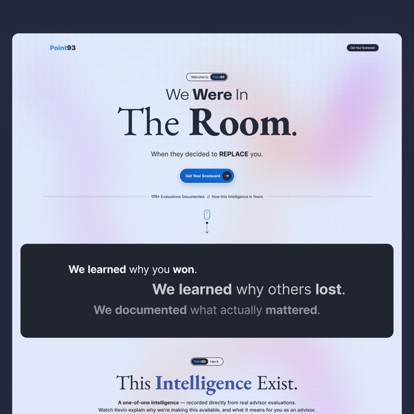 Design by Senja1705 titled "Point93 Landing Page design"