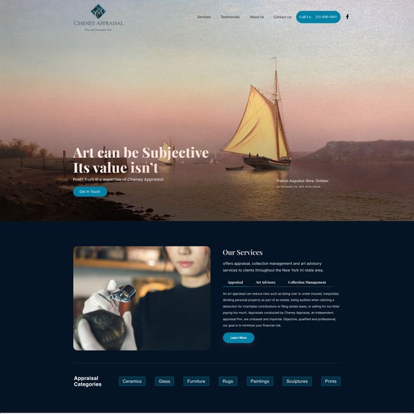 modern website for an appraisal office