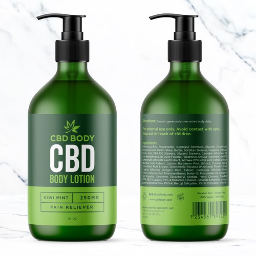 CBD Body Lotion Label Design Contest Réalisé par bcra