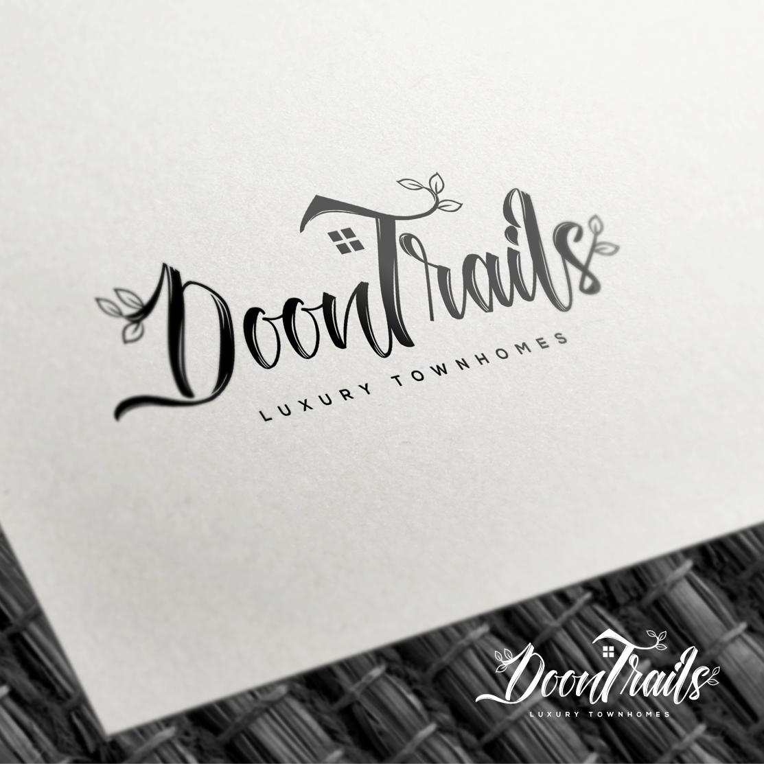 Quill logo with the title 'DoonTrails real-state logo'