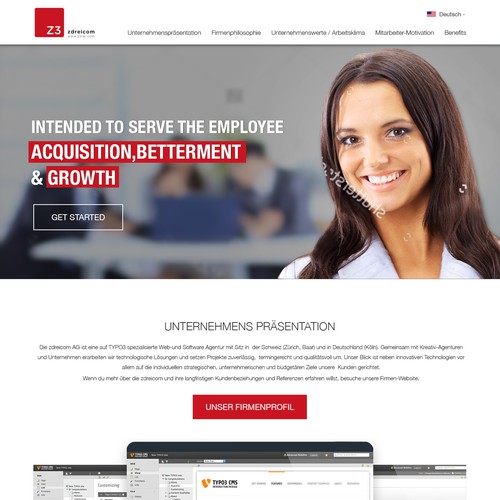 Landing page design contest entry by Atul-Arts