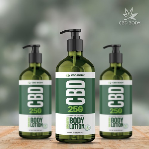 CBD Body Lotion Label Design Contest Design by Manoj Gajjar