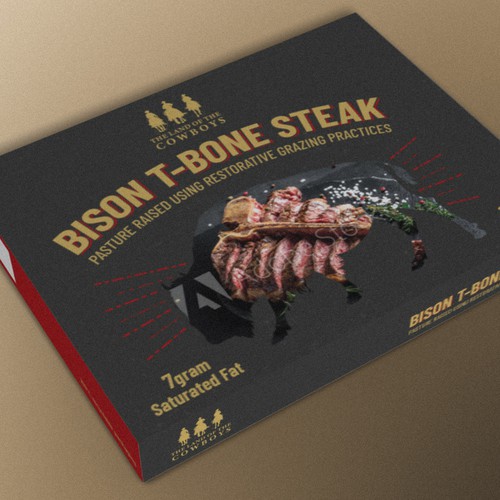 BISON T-BONE STEAK - FROM THE LAND OF THE COWBOYS Design by point0works