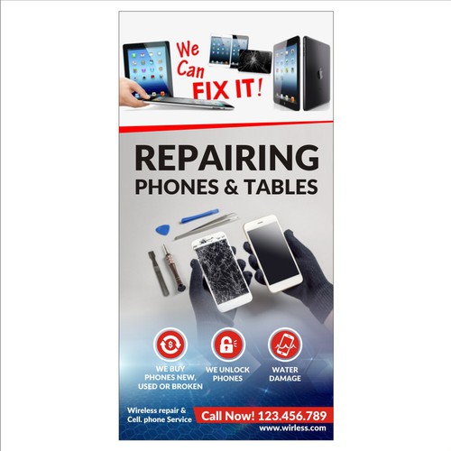 Phone Repair Poster デザイン by e^design