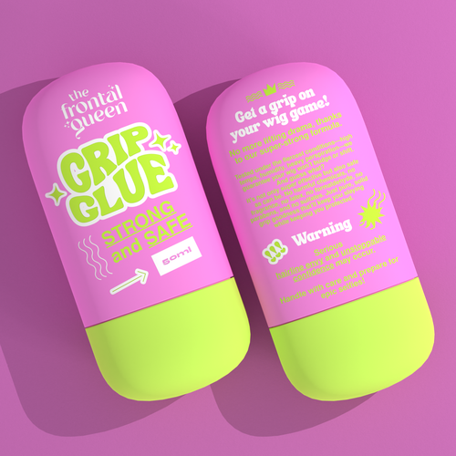 Design Wig Glue Product label  for a Viral Gen Z hair brand! Diseño de ilonaGi