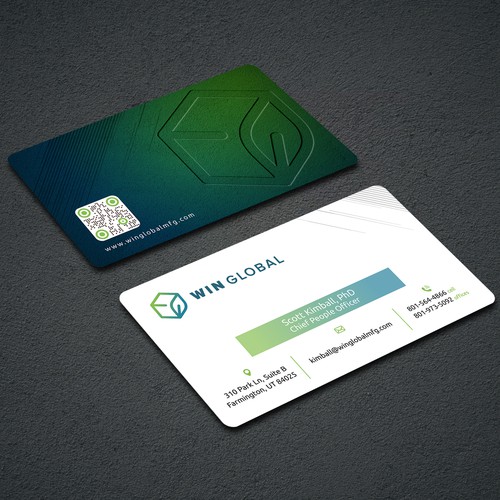 WIN Global Business Card Design Design by dkuadrat™