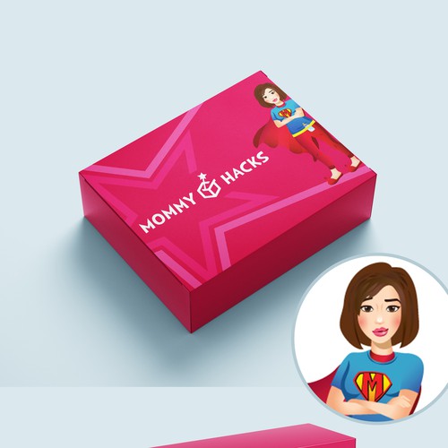 Design Mailer Box for Mommy Hacks Monthly Subscription Box Design by Aina K