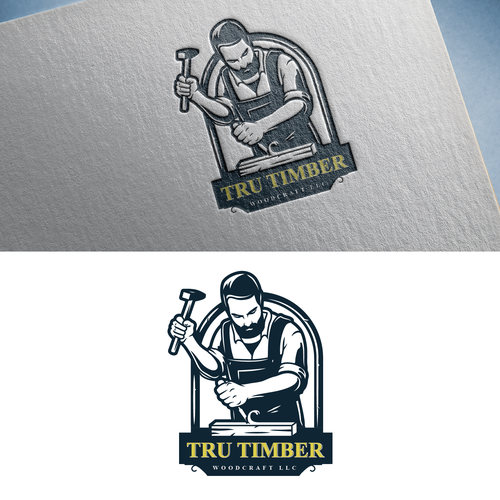 Logo for fine restoration and custom door and millwork business. Design by ManiBaaba