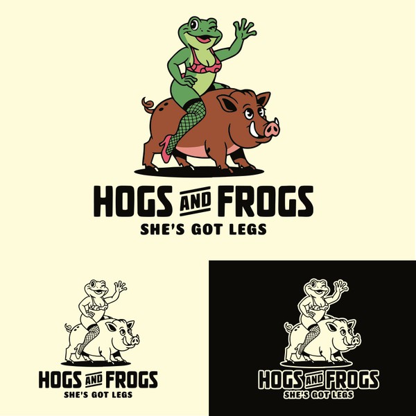 Bachelor Party Logo - Hogs and Frogs