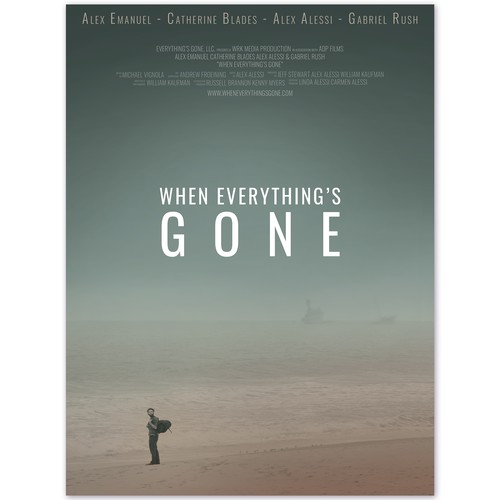 When Everything's Gone Movie Poster Design Design por Bygrove Studio