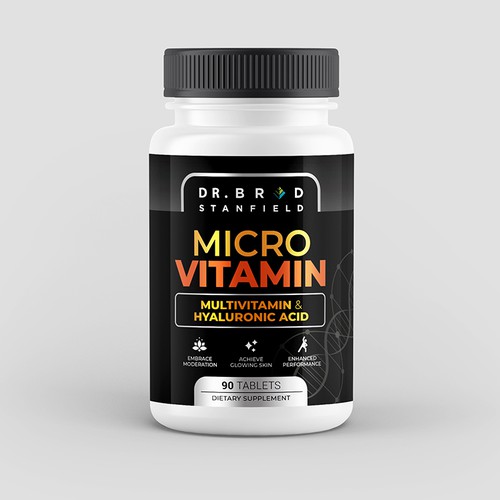 We Need a Vibrant and Scientifically-Inspired Label Design for MicroVitamin Design by Poroyo