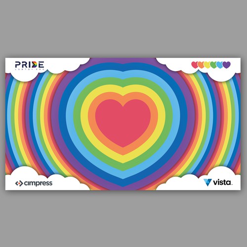 Virtual backgrounds for PRIDE month (multiple winners) Design by Simeo