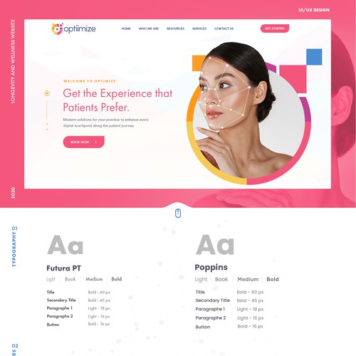Optiimize longevity website Design by sandy#ogma