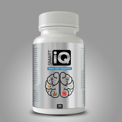 Brain Supplement Label Design Design by ghulamahmad98