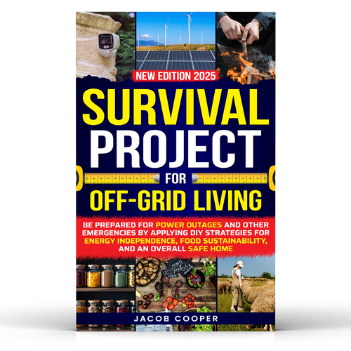Book Cover for Off-Grid Survival Projects Design by NajninD
