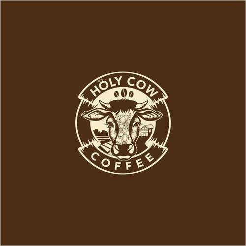 Design an Eye Catching Country Vibe Coffee Logo for "Holy Cow Coffee" Design by mahesabenar