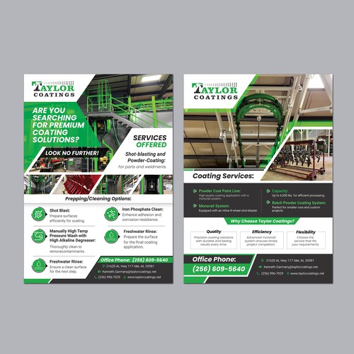 We are a new powder coating company needing to stand out from the rest. Design by idea@Dotcom