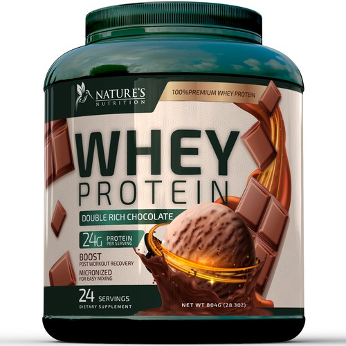 Tasty Whey Protein Chocolate Design Needed for Nature's Nutrition Design réalisé par R O S H I N