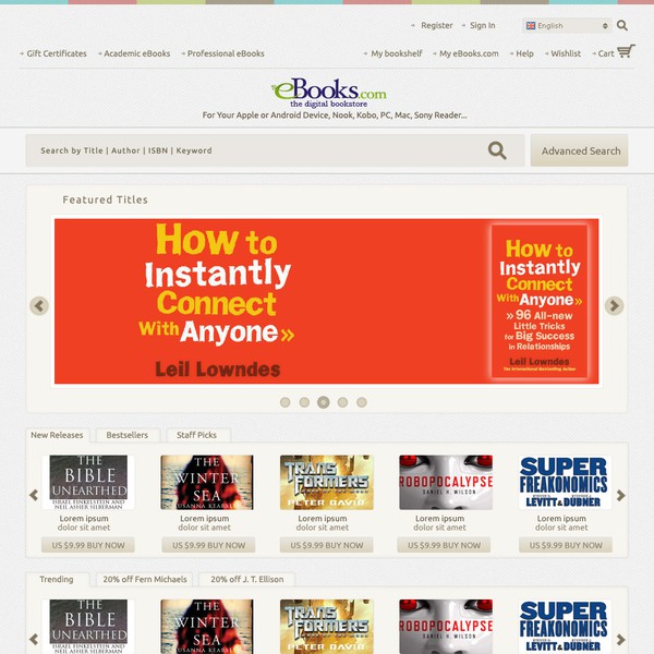 Redesign the eBooks.com homepage