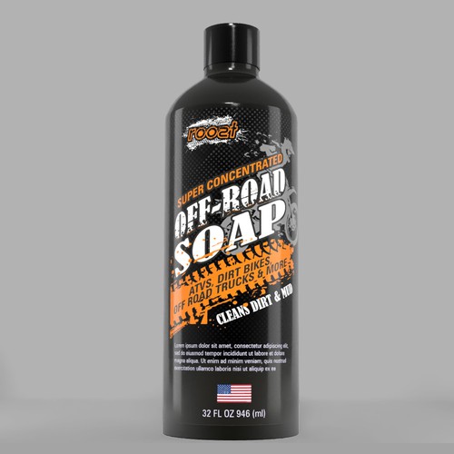 Off-Road Vehicle cleaning products label Design by Aalamvision