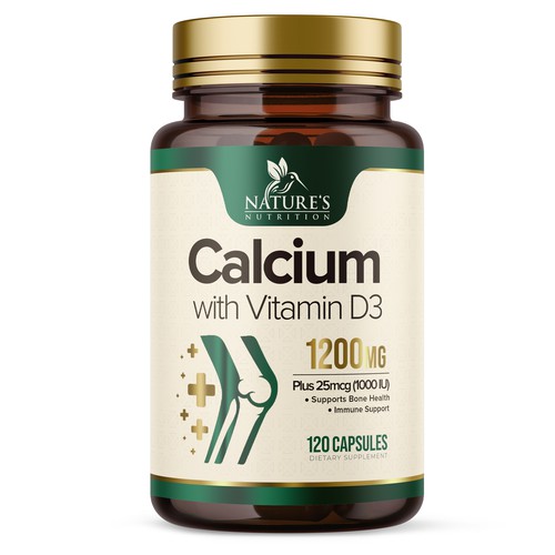 Calcium Plus Vitamin D3 Design Needed for Nature's Nutrition Design réalisé par UnderTheSea™