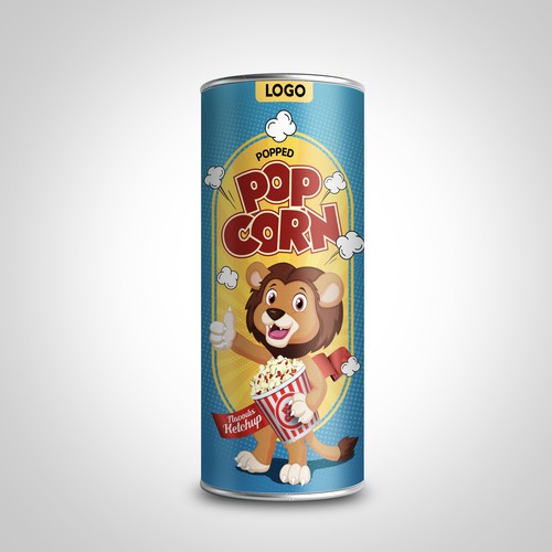 Premium Quality Popped Pop Corn Packaging Design by sougatacreative