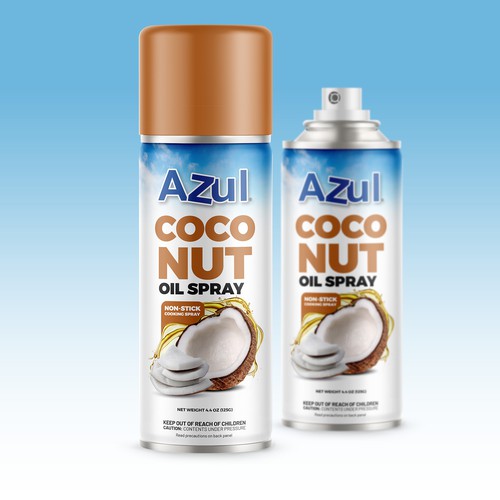 Create Product Extension for Azul Coconut Product - Azul Coconut Oil Spray Design by rembrandtjurin