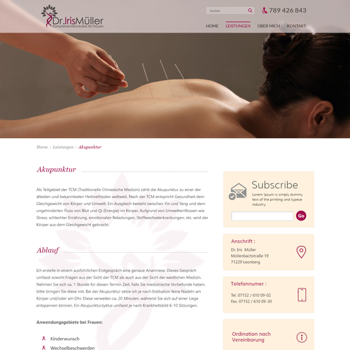 Web page design contest entry by Pint