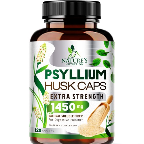 Natural Psyllium Husk Capsules Design needed for Nature's Nutrition Design by agooshe