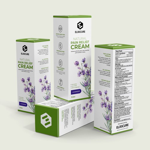 Pain Relief Cream Packaging Design by CUPEDIUM