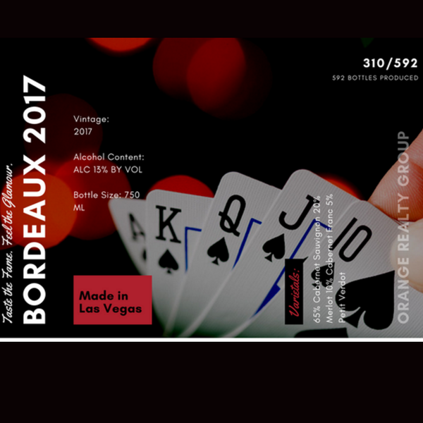 Wine Label : Royal Flush Themed