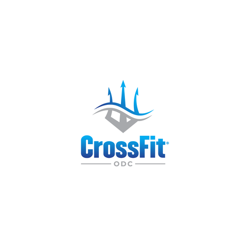 Logo pour une salle de CrossFit (France), thématique : trident, mer, odyssée, poseidon … Design by dKOI designs