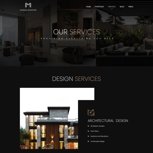Designs site design for elite high end interior designer 