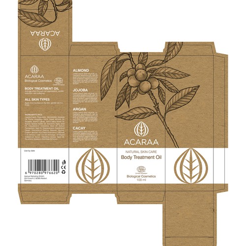 Creative Packaging Design for Natural Cosmetic Line Design by sapienpack