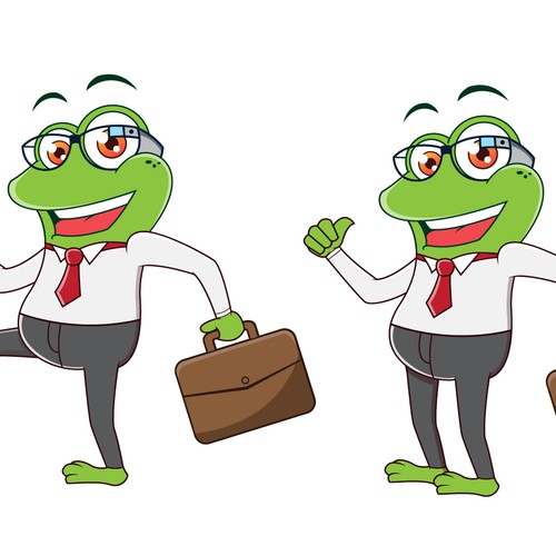 Create A Happy Business Frog For Tech Startup Design by [ Gin ]