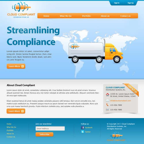 Help Cloud Compliant Distribution Systems, Inc. with a new website design Design von Viktoriann