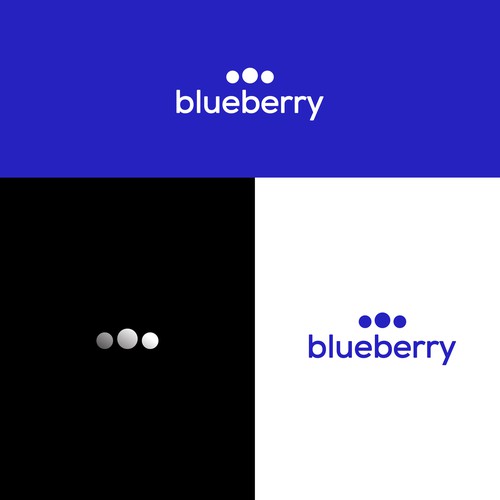 Logo for "Blueberry". An automated Chatbot provider Design by dellfi ©