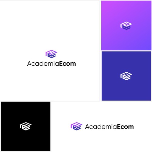 Academia Ecom - Logo For Online Ecommerce Learning Center Design by @fakfokhufu