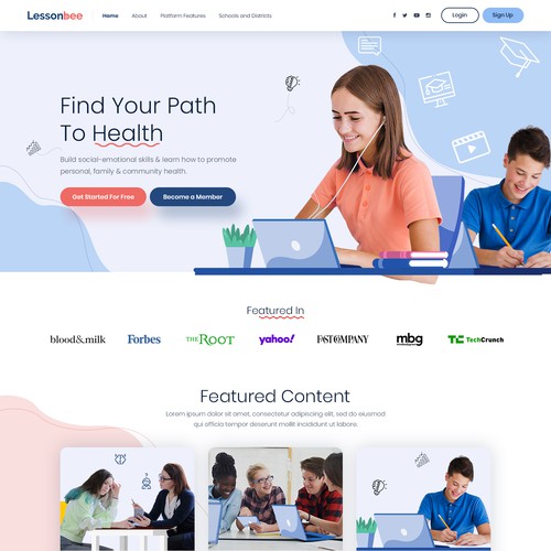 Gamified Health & Wellness Education Platform for Schools Design by Jasmin_A