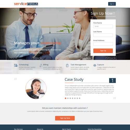 Designs | service nexus landing page | Landing page design contest