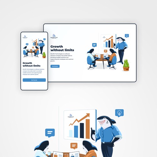 We need website illustrations for our software solutions company Design by Kr8v.in
